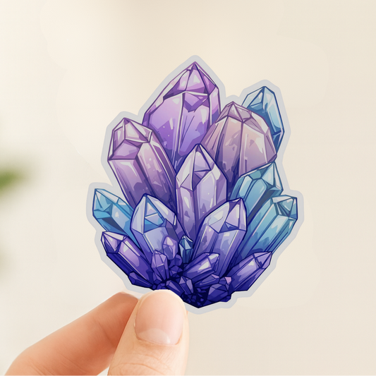 Crystal Cluster Rainbow | Magical | Holographic Foil | Kiss-Cut Sticker