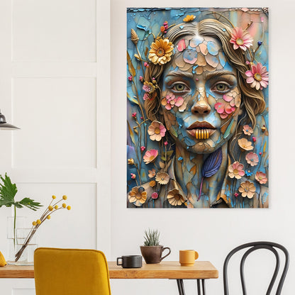 Bloom & Fracture Surreal Portrait Wall Art Poster