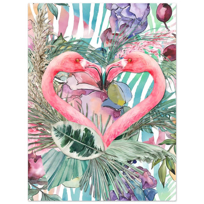 Flamingo Love Tropical Wall Art Poster 45x60 cm 18x24″