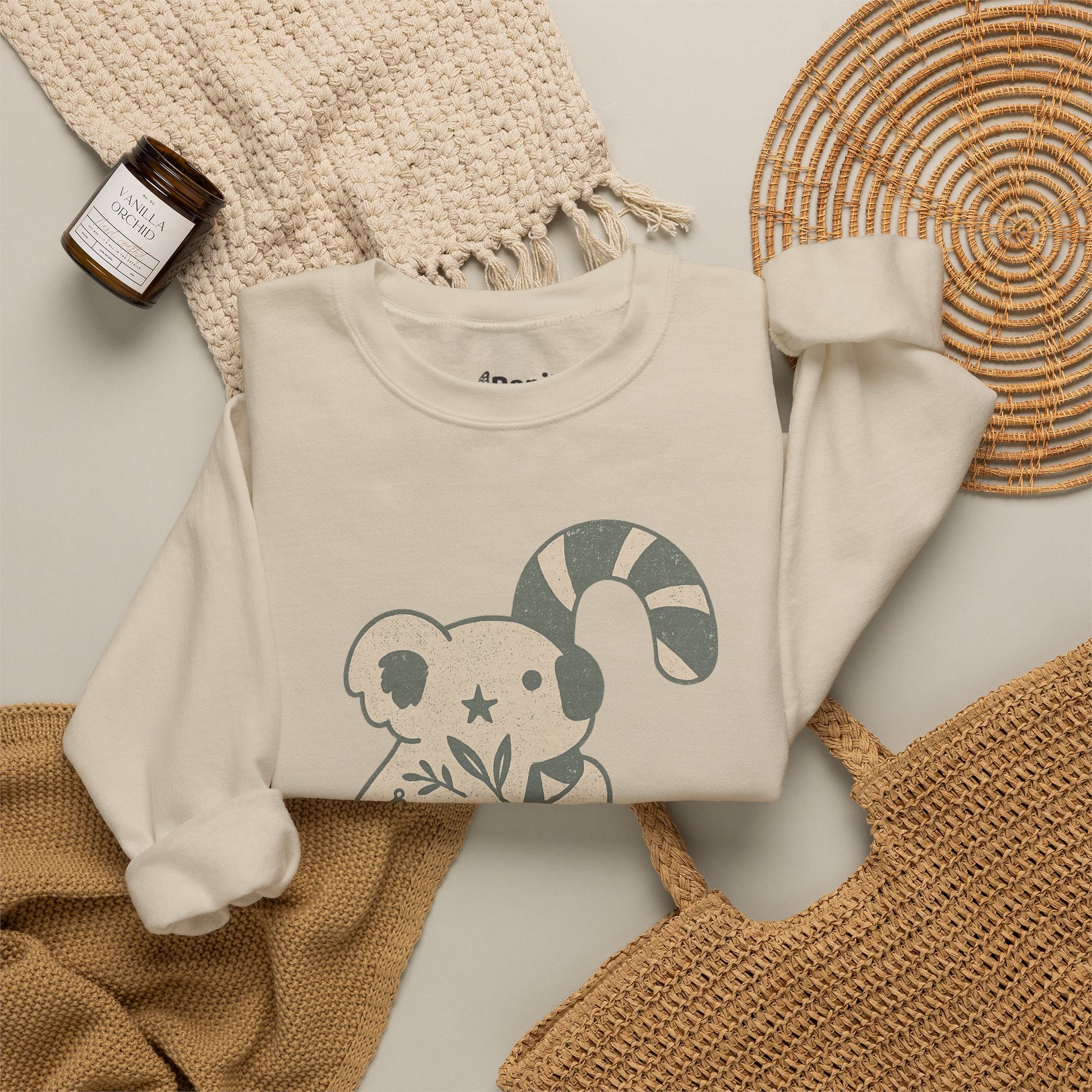 G'day Koala Christmas Sweatshirt, Cosy Botanical Unisex Jumper for the Aussie Holidays