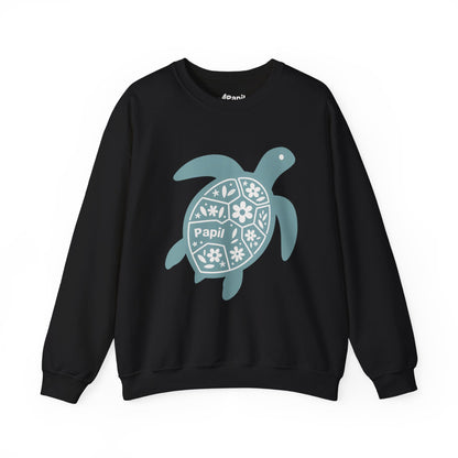 Shell Yeah! Floral Sea Turtle Cosy Crewneck Sweatshirt Black