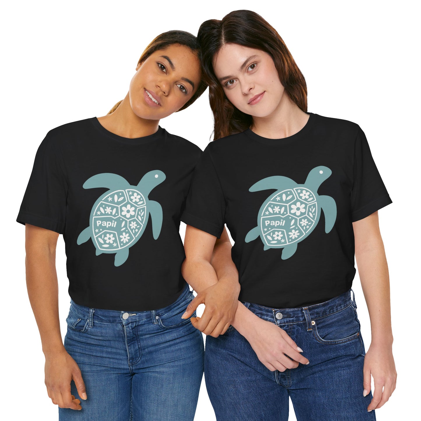 Shell Yeah! Floral Sea Turtle Unisex Graphic Tee