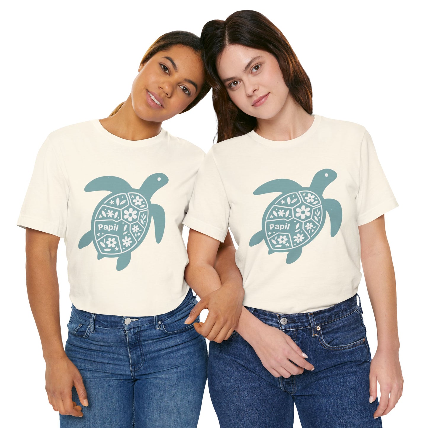 Shell Yeah! Floral Sea Turtle Unisex Graphic Tee