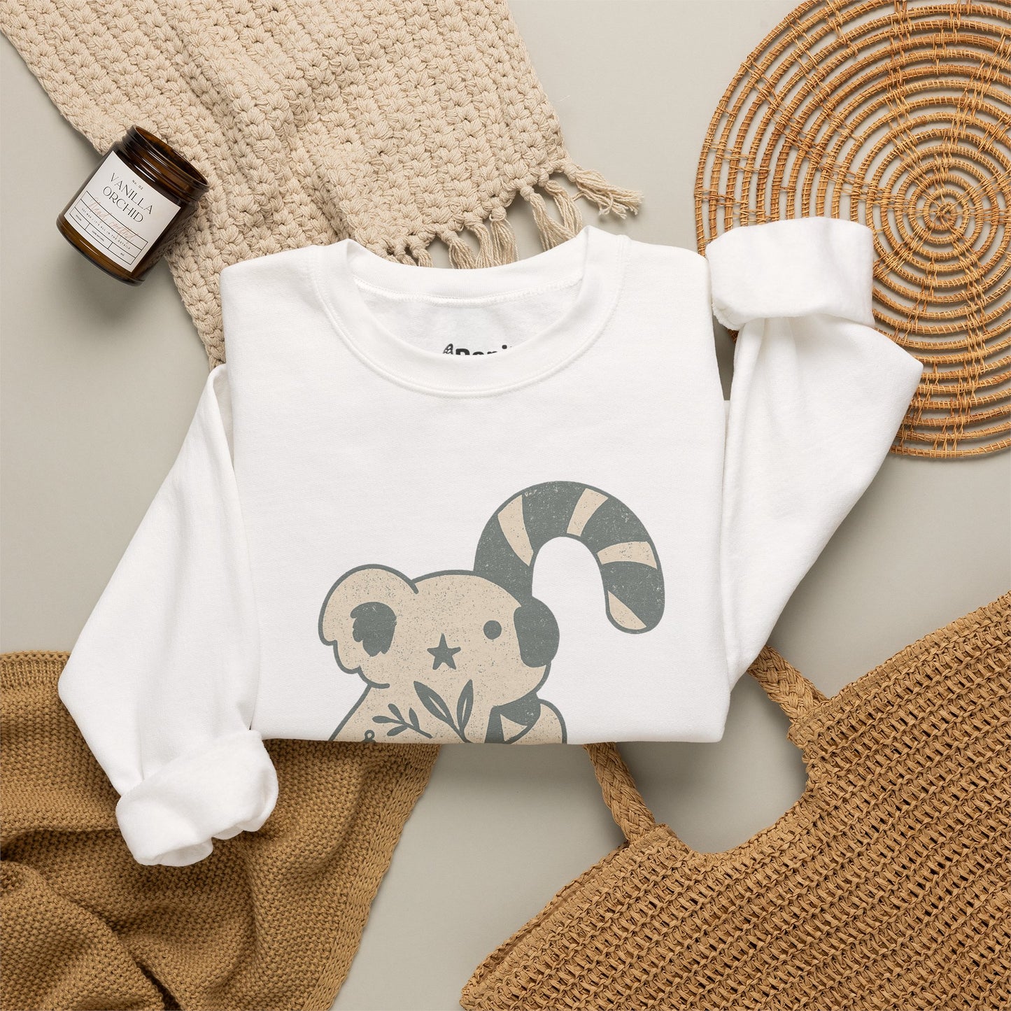 G'day Koala Christmas Sweatshirt, Cosy Botanical Unisex Jumper for the Aussie Holidays