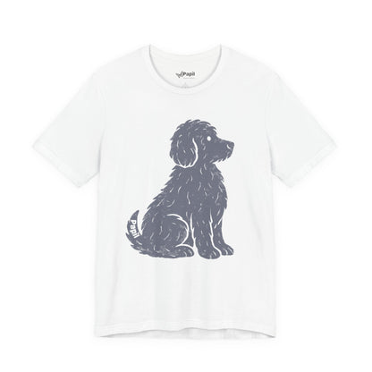 Good Dog Energy — Cute Sitting Puppy Unisex Graphic Tee White