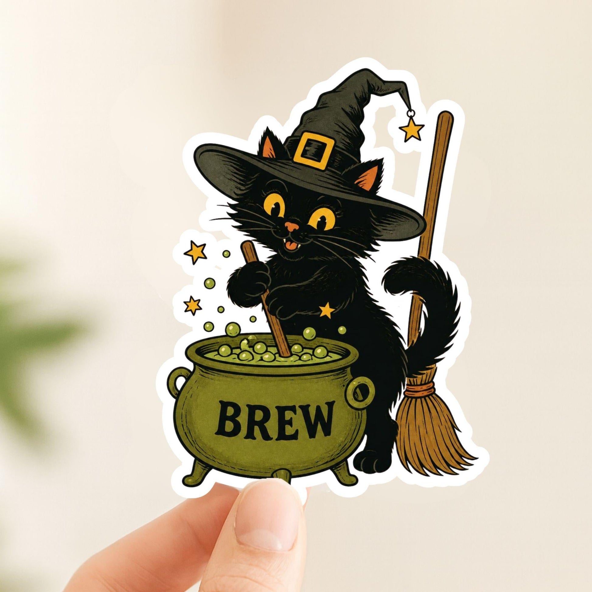 Halloween Sticker Bundle 5-Pack | Vintage Spooky Cute | White Vinyl | Die-Cut Stickers