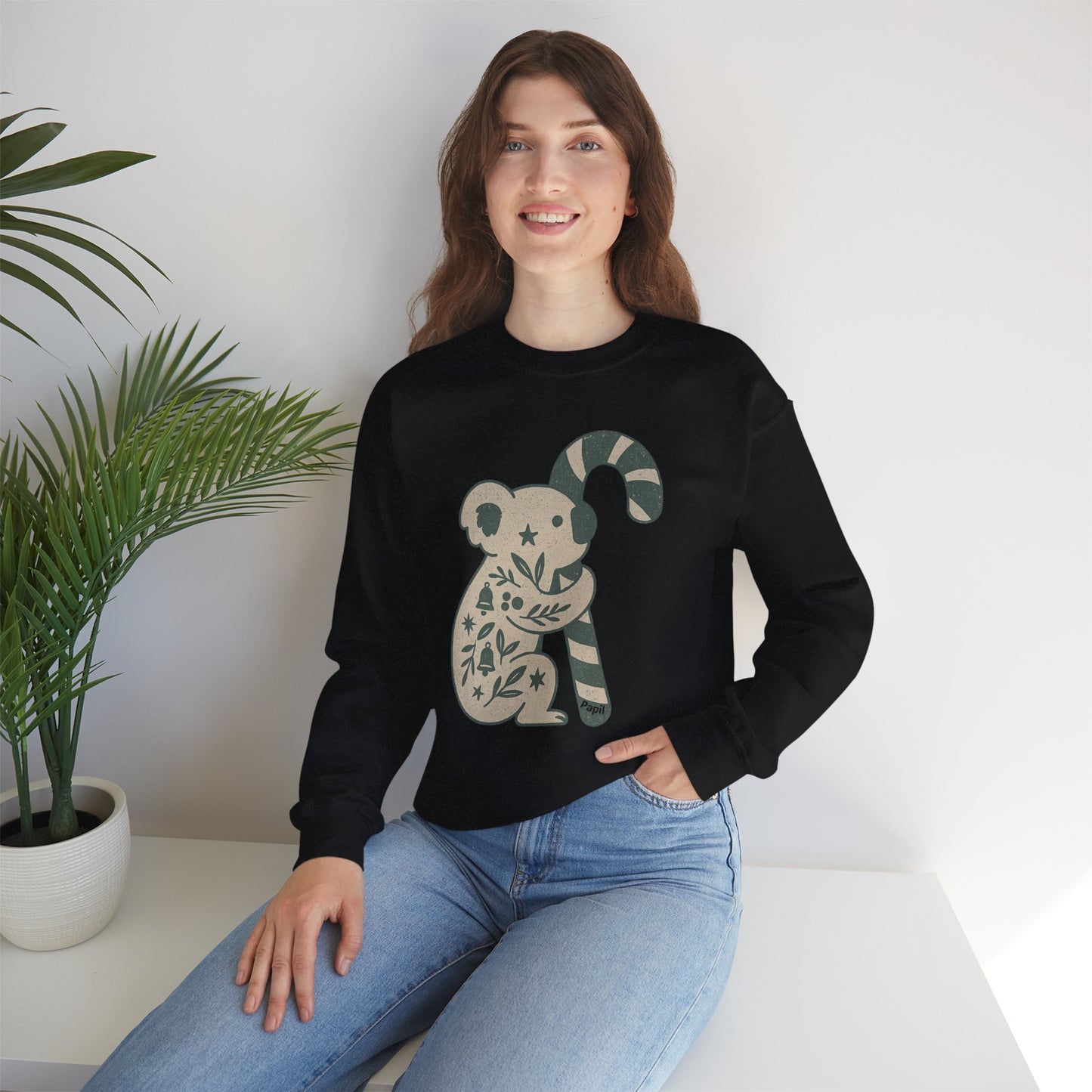 G'day Koala Christmas Sweatshirt, Cosy Botanical Unisex Jumper for the Aussie Holidays