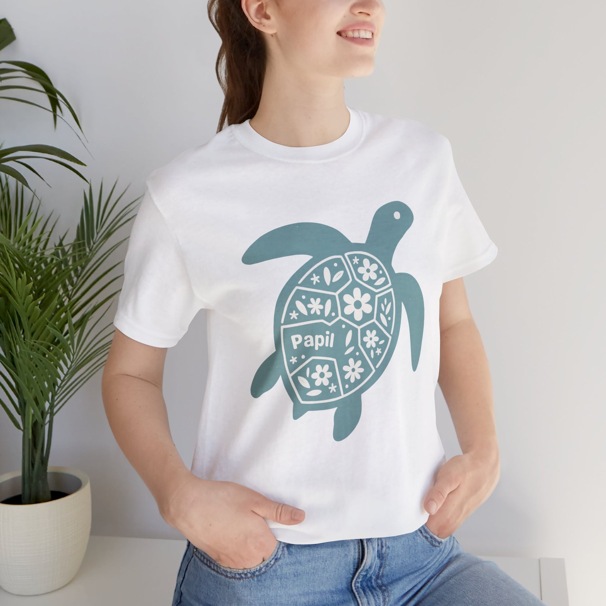 Shell Yeah! Floral Sea Turtle Unisex Graphic Tee