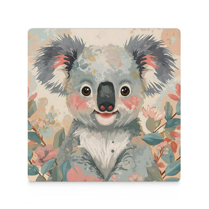 Koala in Bloom Dreamy Pastel Coasters — US-Made, Set of 4
