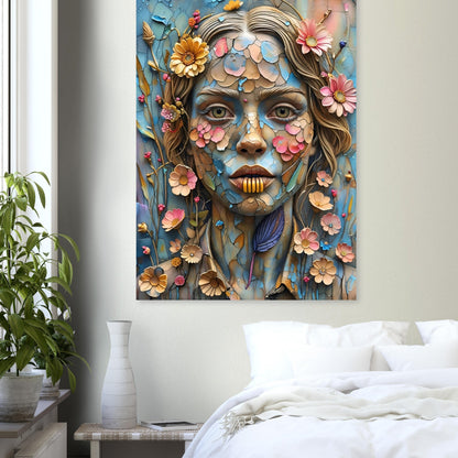 Bloom & Fracture Surreal Portrait Wall Art Poster