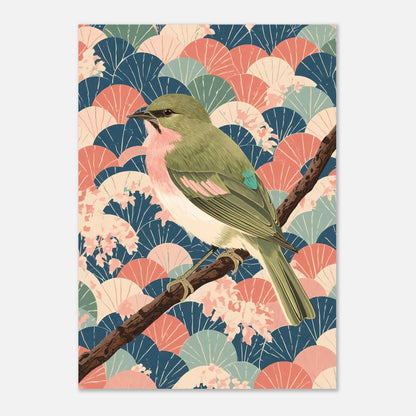 Songbird Serenity Japanese Art Wall Poster
