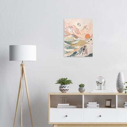 Celestial Desert Dreams Abstract Wall Art Poster