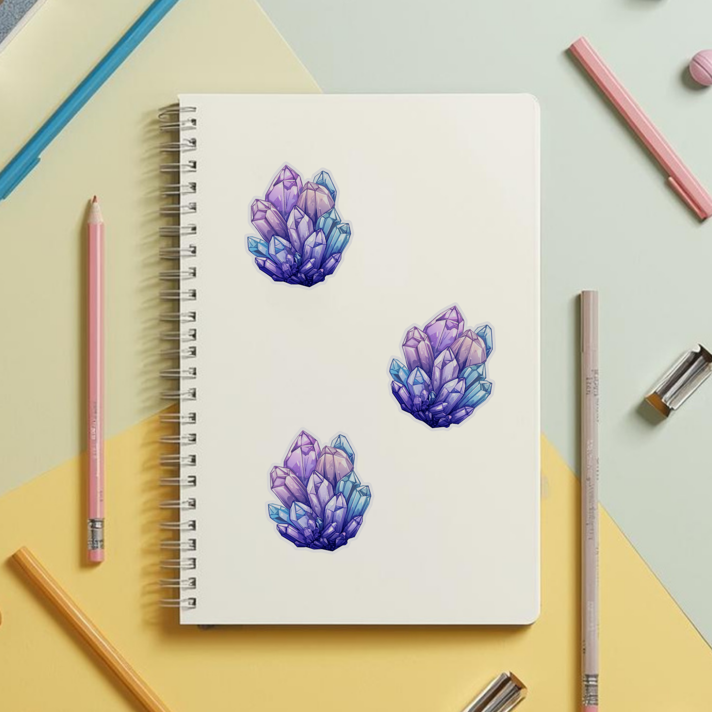 Crystal Cluster Rainbow | Magical | Holographic Foil | Kiss-Cut Sticker