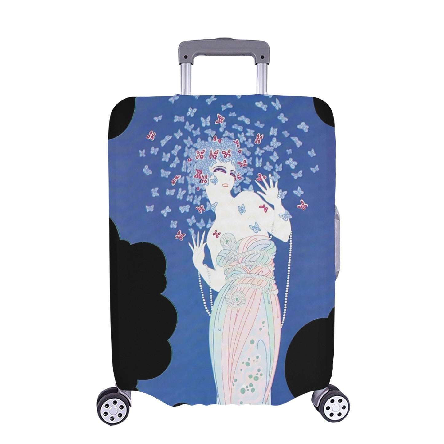 Vintage Glamour Lady Luggage Cover – “Ms Vogue” Art Deco Travel Protector