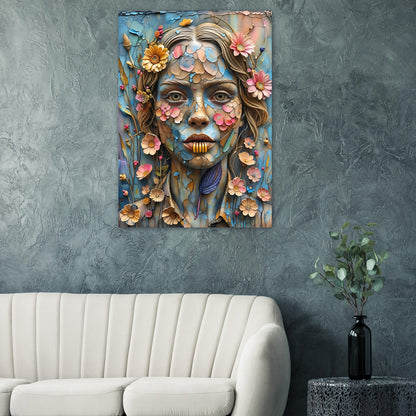 Bloom & Fracture Surreal Portrait Wall Art Poster