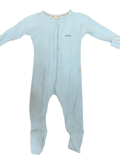 Bonds | Bundle of 3 Baby Wondersuits | Giraffe & Blue | Long Sleeve | Size 0 6-12M | Pre-Owned