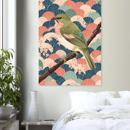 Songbird Serenity Japanese Art Wall Poster