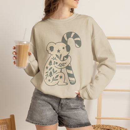 G'day Koala Christmas Sweatshirt, Cosy Botanical Unisex Jumper for the Aussie Holidays
