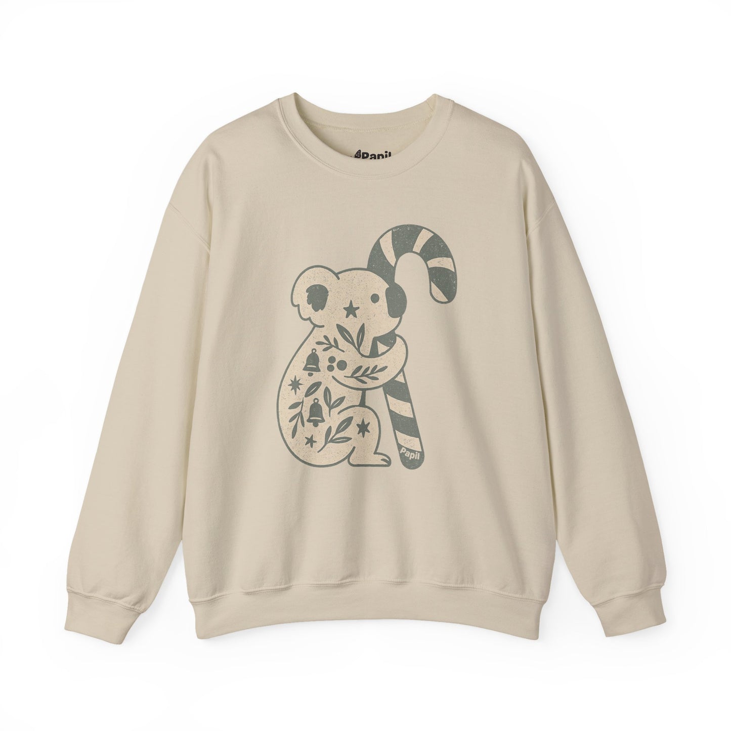 G'day Koala Christmas Sweatshirt, Cosy Botanical Unisex Jumper for the Aussie Holidays Sand