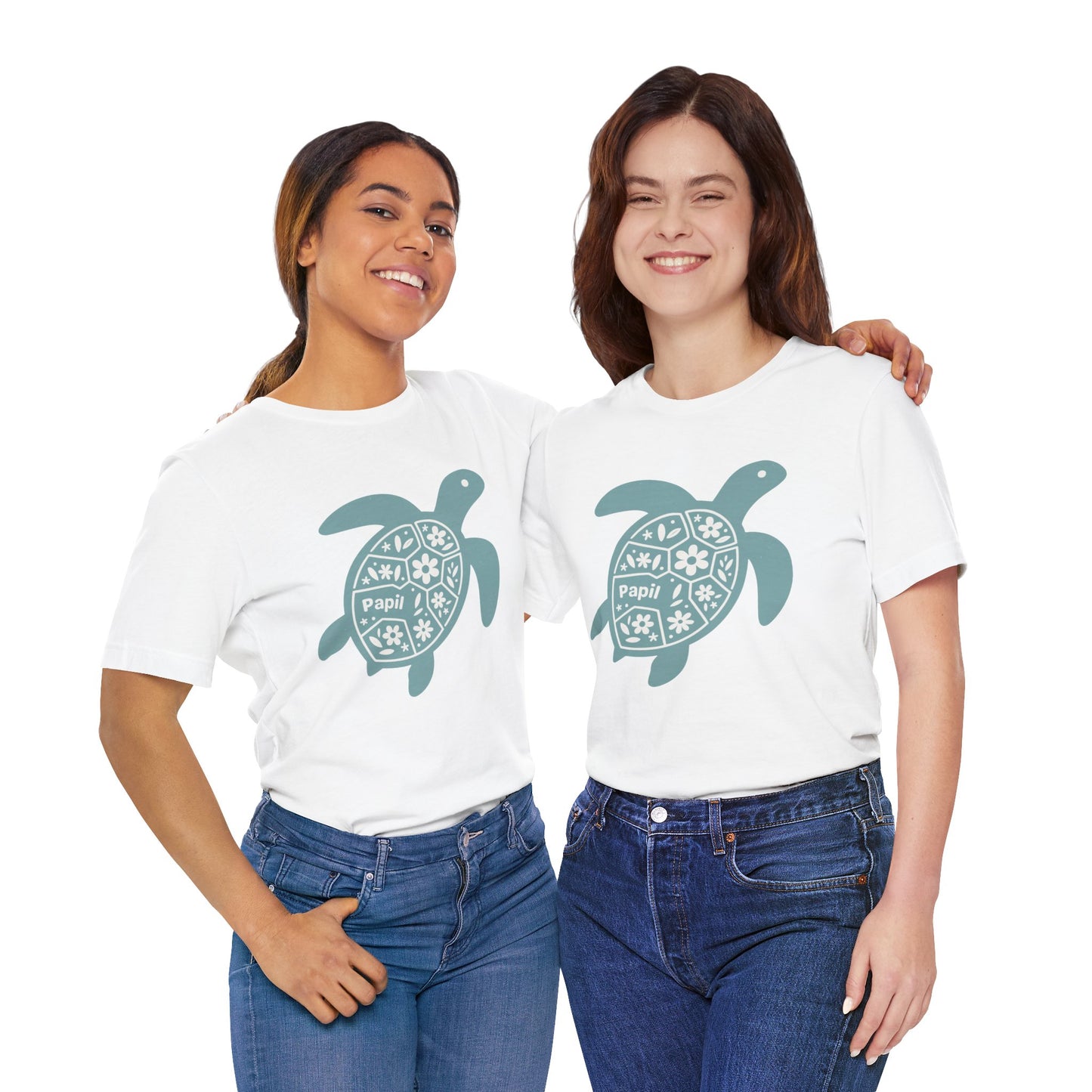 Shell Yeah! Floral Sea Turtle Unisex Graphic Tee