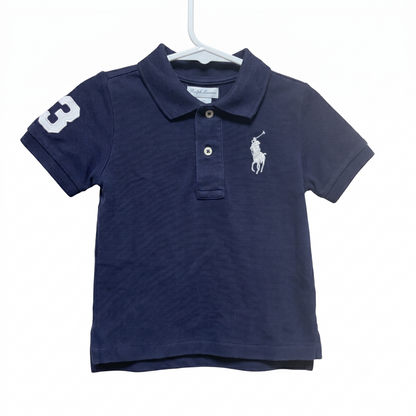 Ralph Lauren Polo Baby T-Shirt | Navy Collared | 18M | Pre-Owned Good