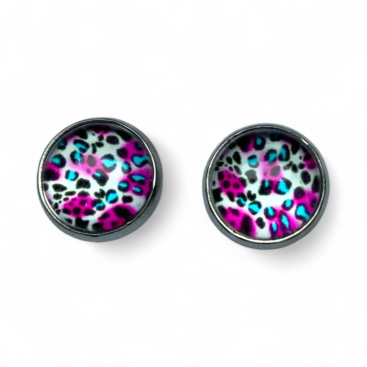 Wild Animal Print Stud Earrings, Handmade Everyday Statement Studs