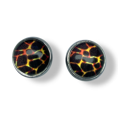 Wild Animal Print Stud Earrings, Handmade Everyday Statement Studs