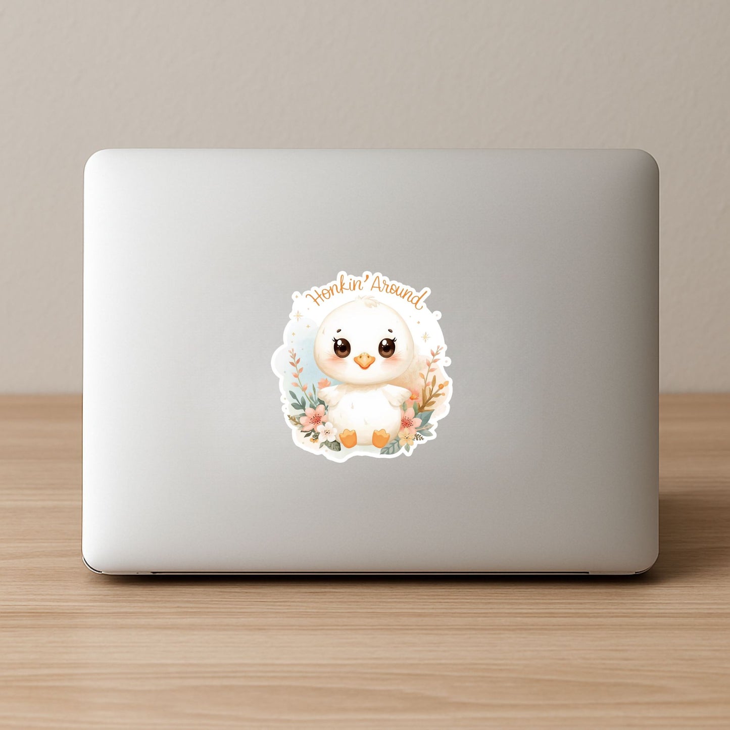 Honkin' Around Goose | Farm Animal | White Vinyl | Die-Cut Sticker