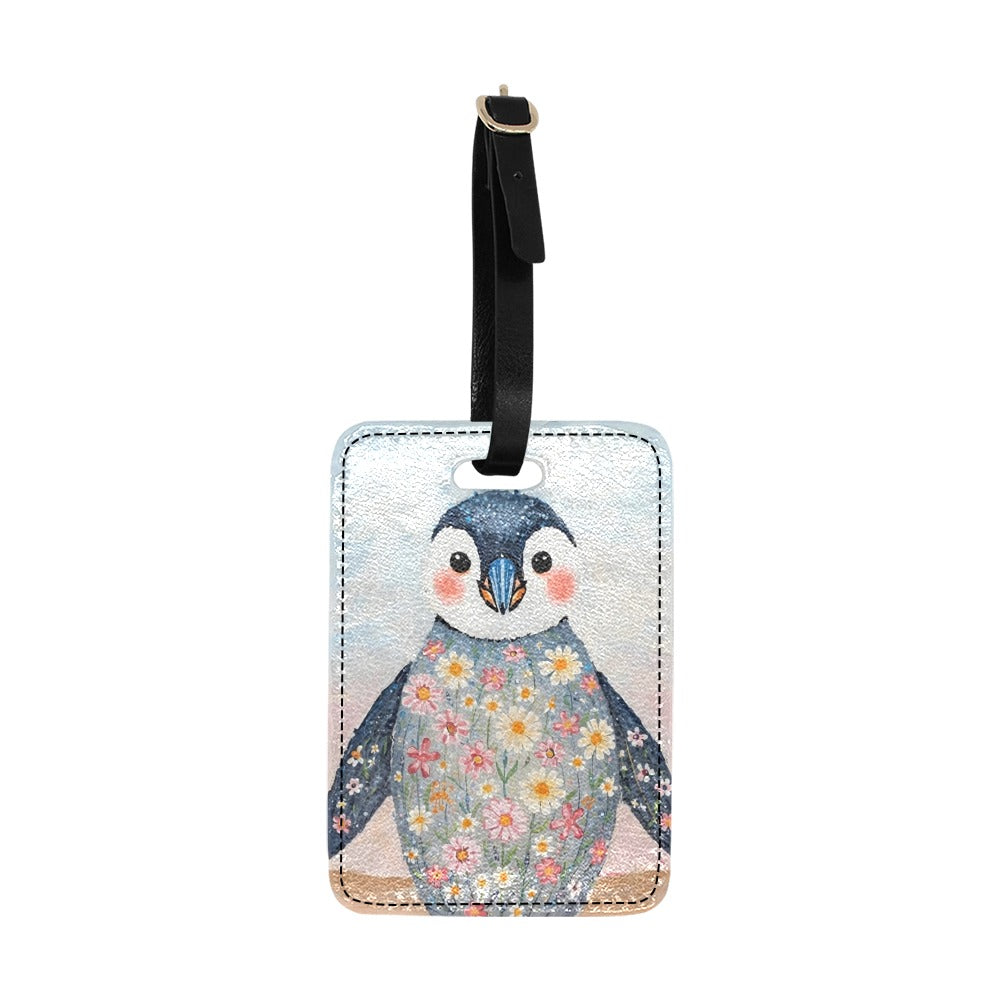 Floral Penguin Luggage Cover One Size ART00019 Luggage Tag