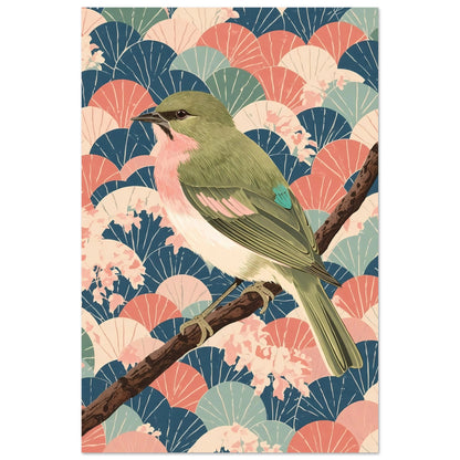 Songbird Serenity Japanese Art Wall Poster 40x60 cm 16x24″