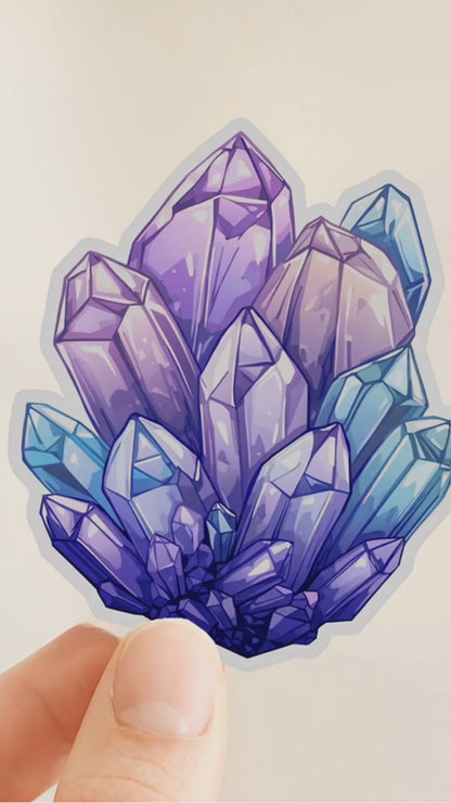 Crystal Cluster Rainbow | Magical | Holographic Foil | Kiss-Cut Sticker